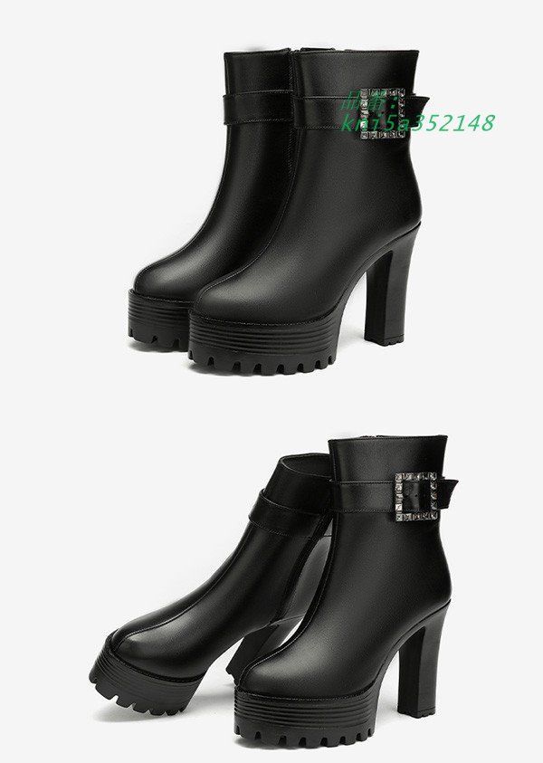  ショートブーツレディース チャンキーヒール美脚 ショート ブーツ kni 5 a 352148 長靴 レインブーツ 長靴 レインシューズ