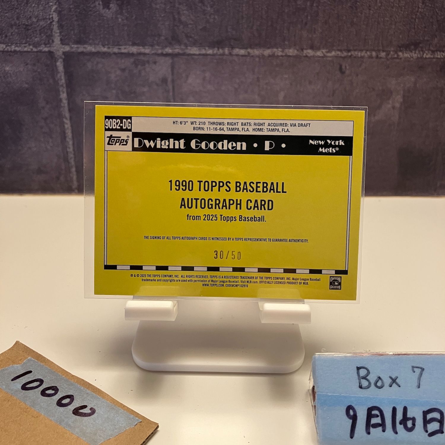 2025 Topps Dwight Gooden 30 50 直筆サイン NEW YORK METS 35th Anniversary カード
