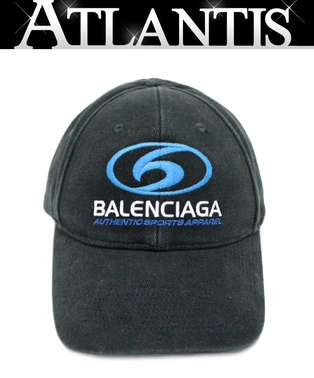 バレンシアガ BALENCIAGA surfer baseball サーファーベースボールキャップ 2024SS 黒 コットン sizeS-55cm 【65704】