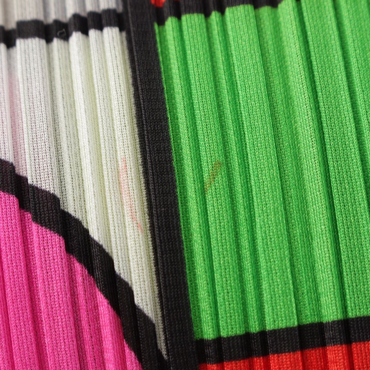 プリーツプリーズ イッセイミヤケ 理科実験室 七分袖 カットソー トップス PP81-JK633 マルチカラー 3 WWW_MORNINGWALKER_COM