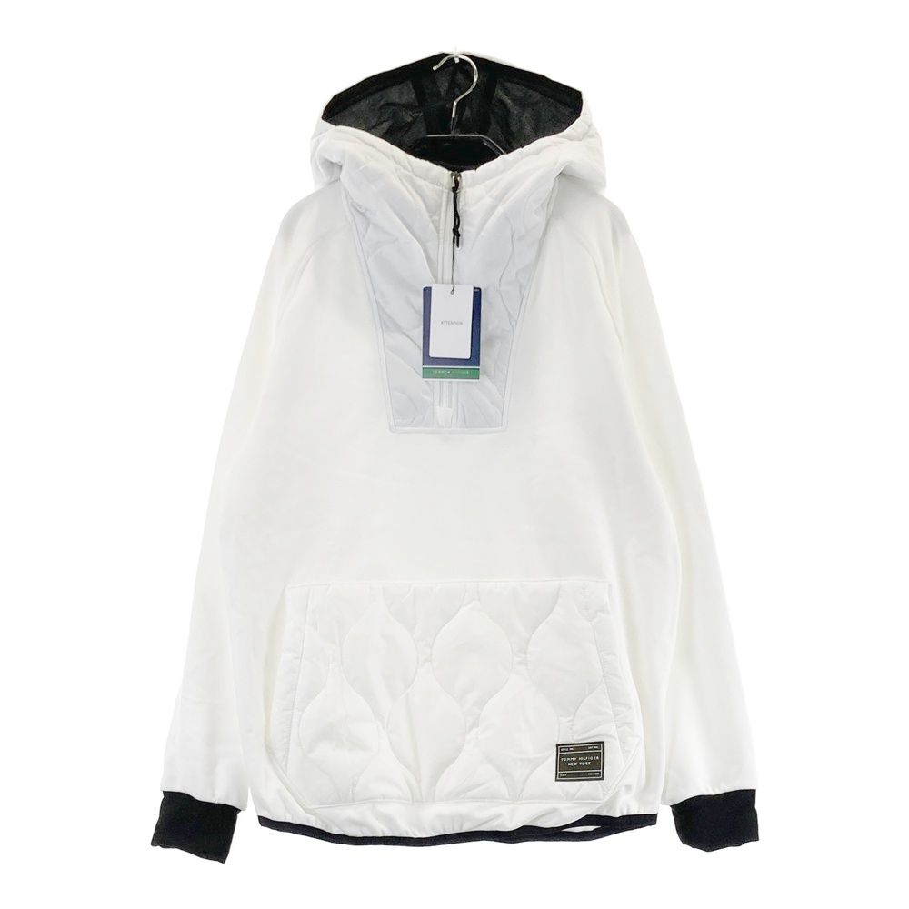 サイズ M TOMMY HILFIGER GOLF トミー ヒルフィガーゴルフ 裏起毛ハーフジップパーカー 中綿切替 ホワイト系 240101388598 ゴルフウェア メンズ ストスト
