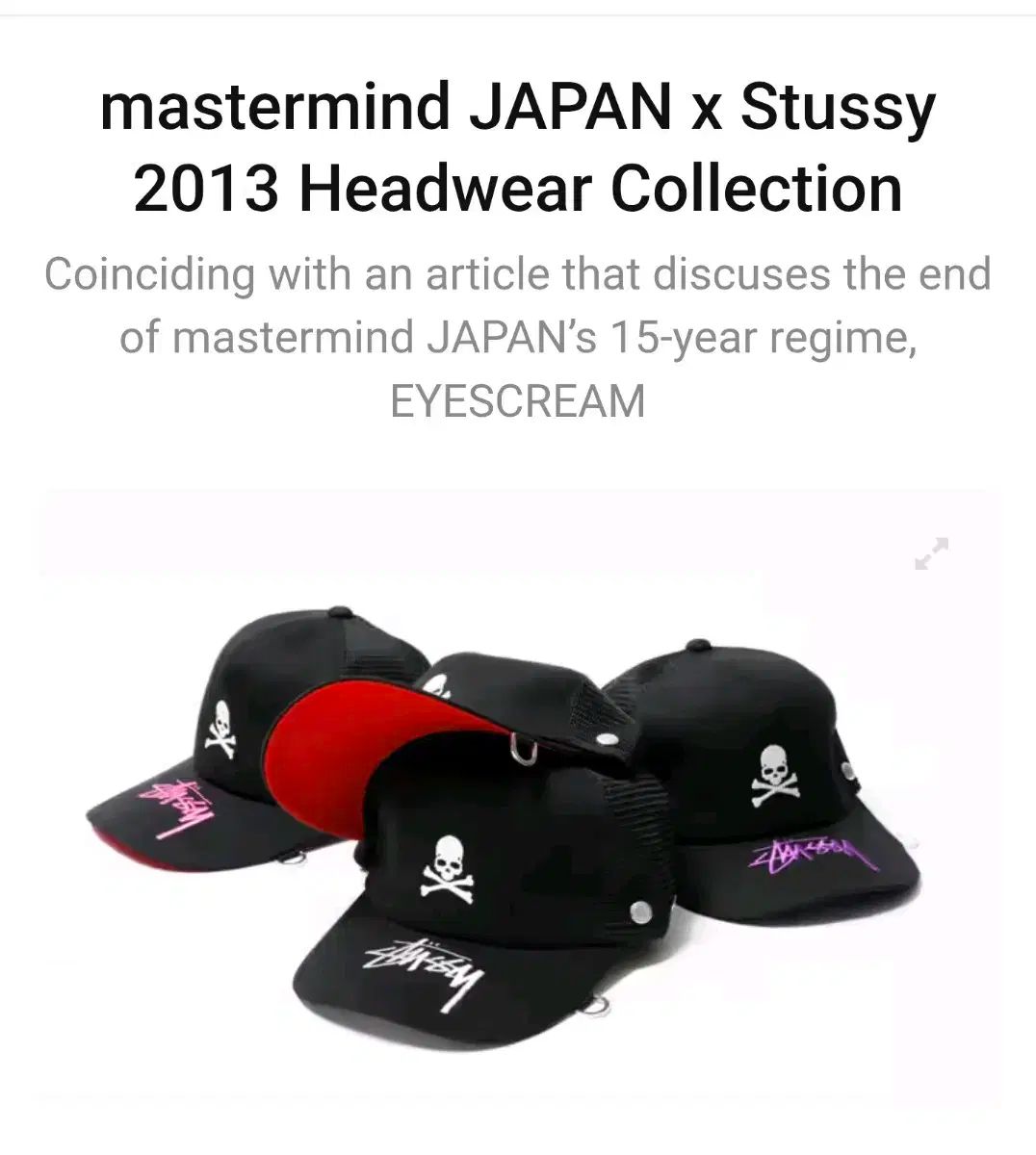 首謀者 x STUSSY(ステューシー) 限定版 レッド メッシュキャップ