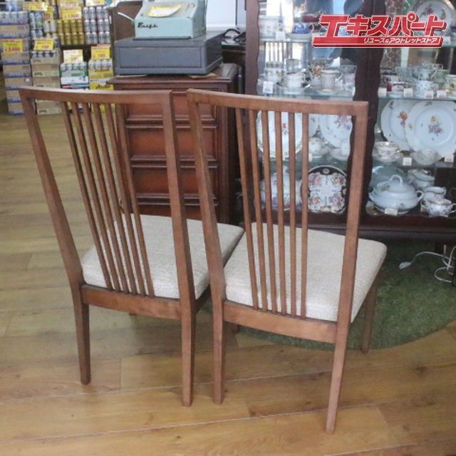 中古美品!! 飛騨家具 柏木工 ウォールナット ダイニングチェア 2脚 