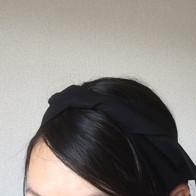 ワイヤー入りヘアバンド（定番の黒）