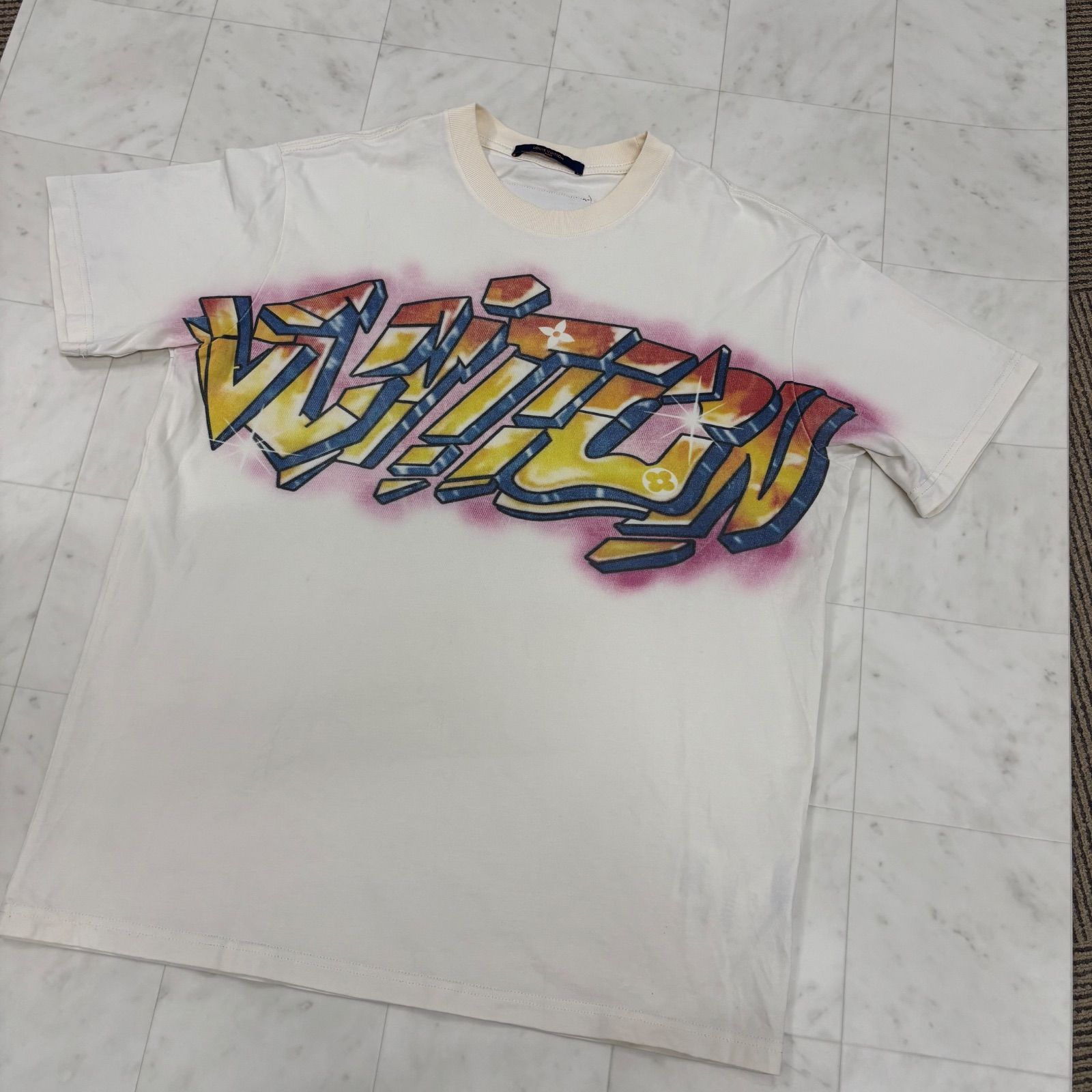 ☆LOUIS VUITTON ルイ ヴィトン Tシャツ グラフィックロゴ ホワイト 