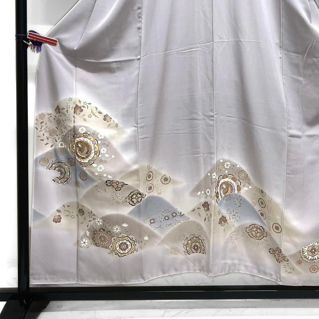 作家もの 色留袖 金駒刺繍 鳳凰紋 華紋 唐花 比翼付き 着物 033a