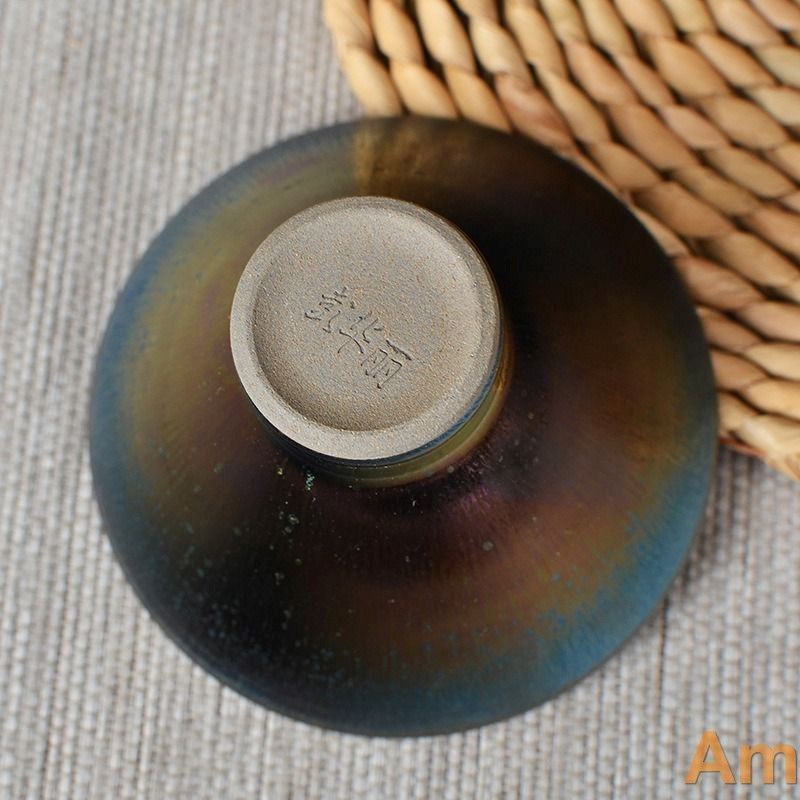 A1318-4/九谷焼/錦水 造/金彩色絵花鳥図花瓶/花器/花入/華道具/飾壷