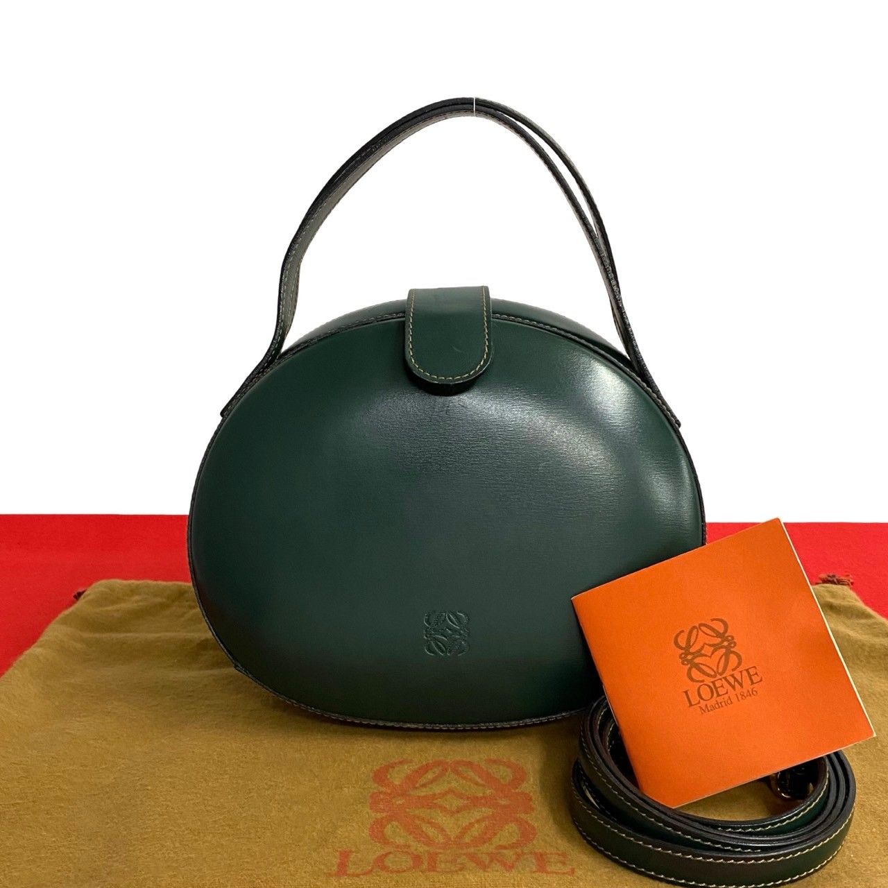 □極美品□ LOEWE ロエベ レザー トートバッグ ハンドバッグ ミニ