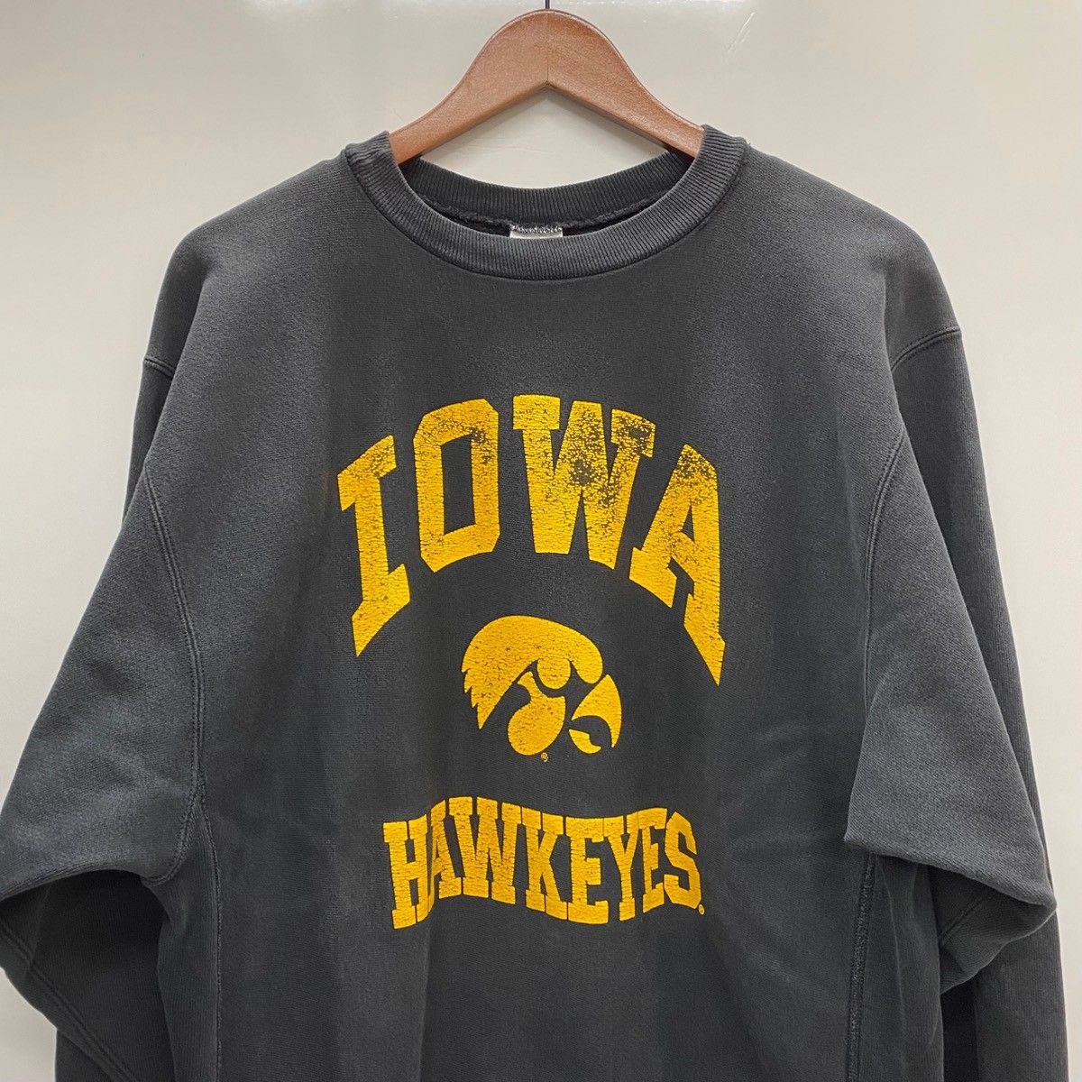 チャンピオン Champion 90 s REVERSE WEAVE リバースウィーブ IOWA カレッジ メキシコ製 スウェット ブラック XLサイズ 201 MT-4513 VB