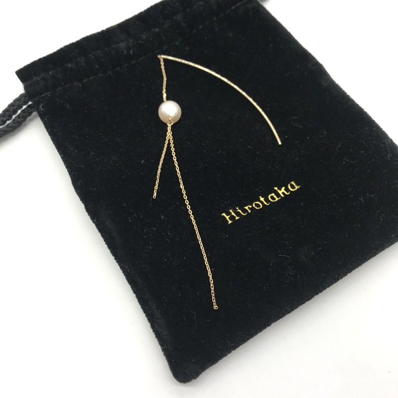 HIROTAKA アコヤパール チェーンピアス 美品 アクセサリー ジュエリー 片耳 レイヤードコーディネート  ヒロタカ 服飾小物 B10583
