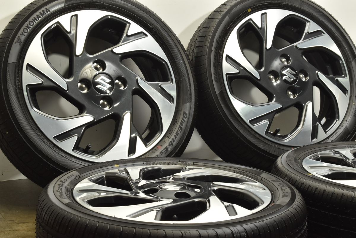 製 新車外し品 スズキ スペーシア 純正 15in 4.5J 45 PCD100 ヨコハマ ブルーアースES ES32 165|55R15 ワゴンR アルト 流用