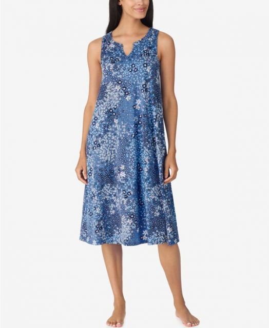 送料無料 エレントレイシー レディース ナイトウェア アンダーウェア Women s Sleeveless Midi Gown Light blue