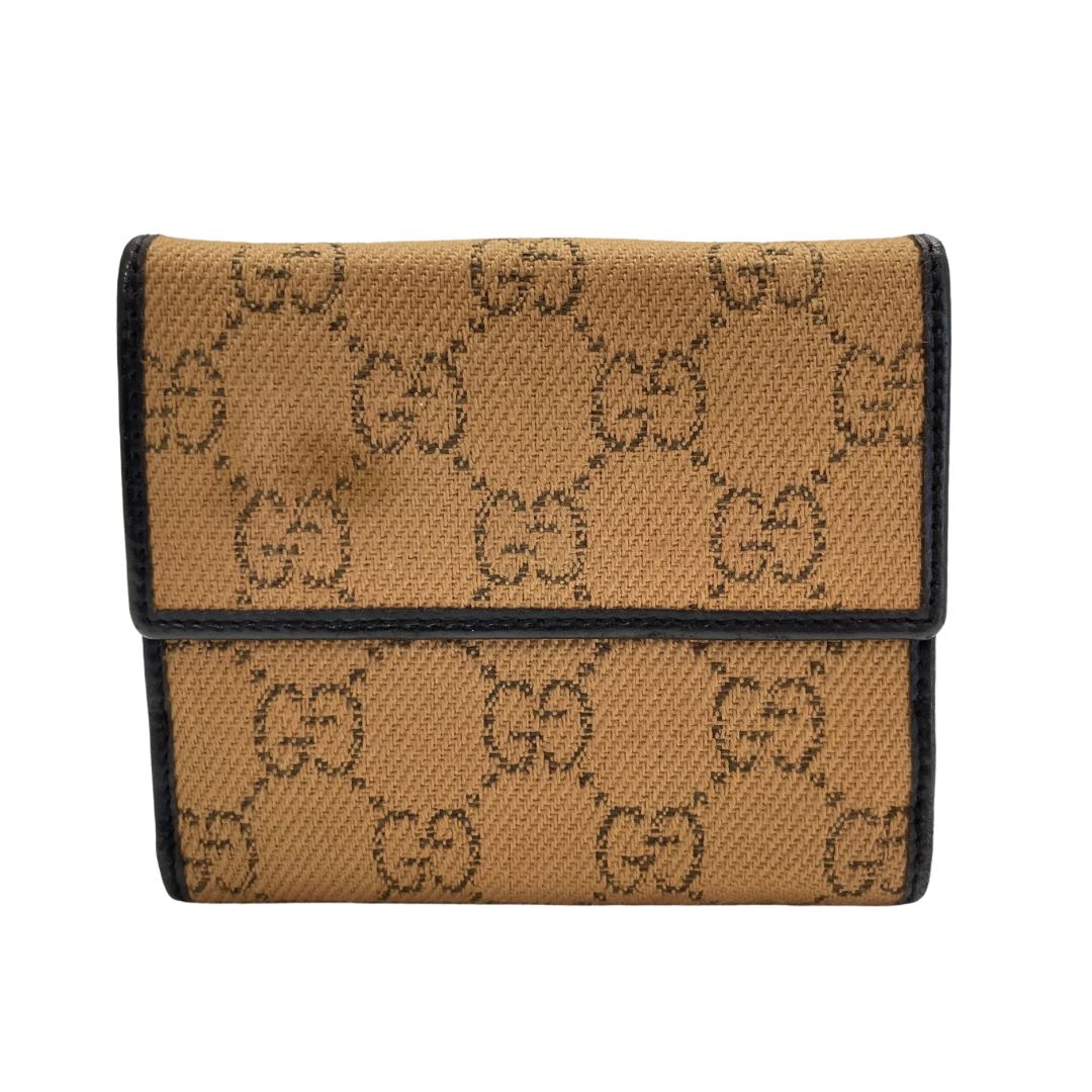 【美品】グッチ財布　グッチホースビット　グッチキャンバス　GUCCI 2067 GUCCI グッチ 折り財布 キャンバス GG ホースビット W