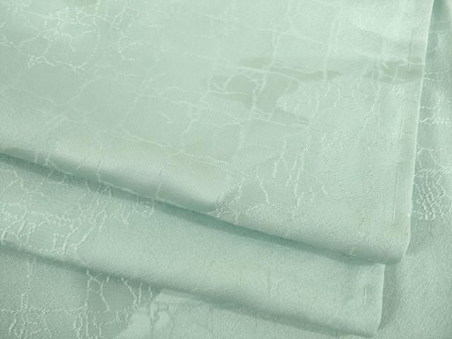 平和屋着物●上質な色無地 道長地紋 秘色色 正絹 AABB7927ck