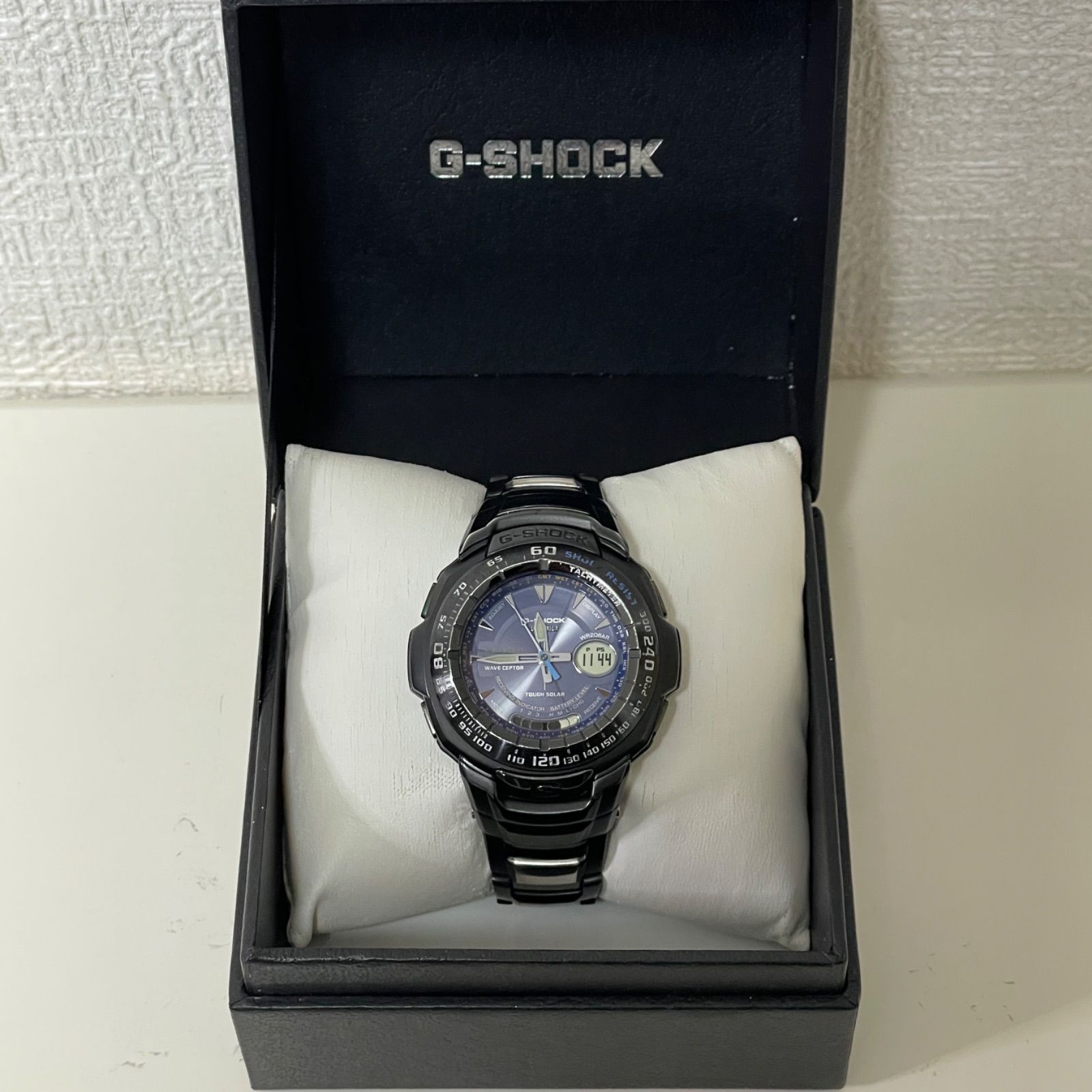 T659 正常稼動 CASIO カシオ 電波ソーラー G-SHOCK ジーショック The G COMBINATION GW-1600BJ-1AJF メタルバンド 人気 時計 メンズ ユニセックス