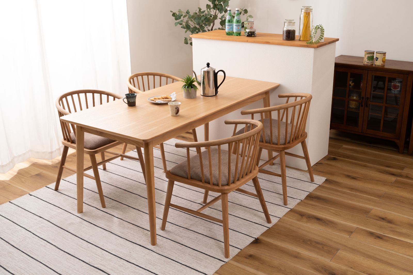 美品 秋田木工 AKIMOKU IDC大塚家具 N005 ダイニングチェア2脚