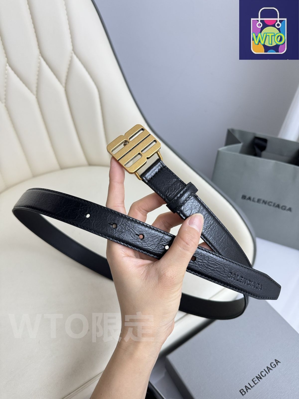 今日WTO】Balenciaga スタイリッシュレザーベルト-1-BXB32 BALENCIAGA  