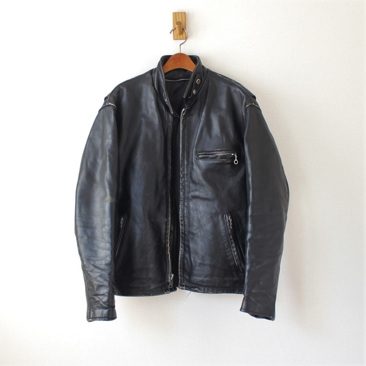 USA製Schott NYC レザーカーコート ライダース ショットM