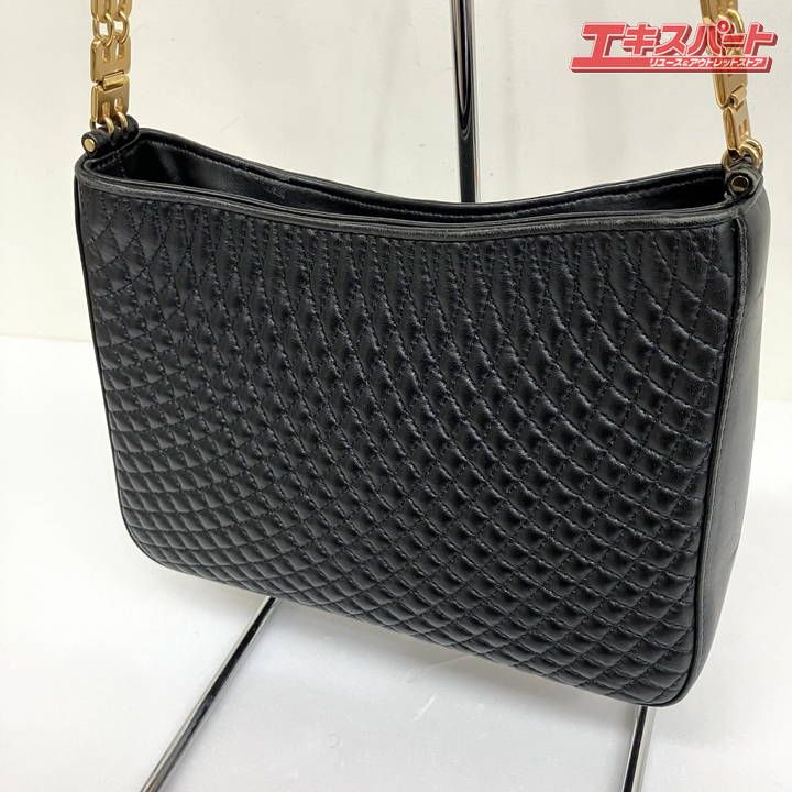 BALLY バリー ワンショルダーバッグ Bロゴ チェーン ゴールド ブラック  