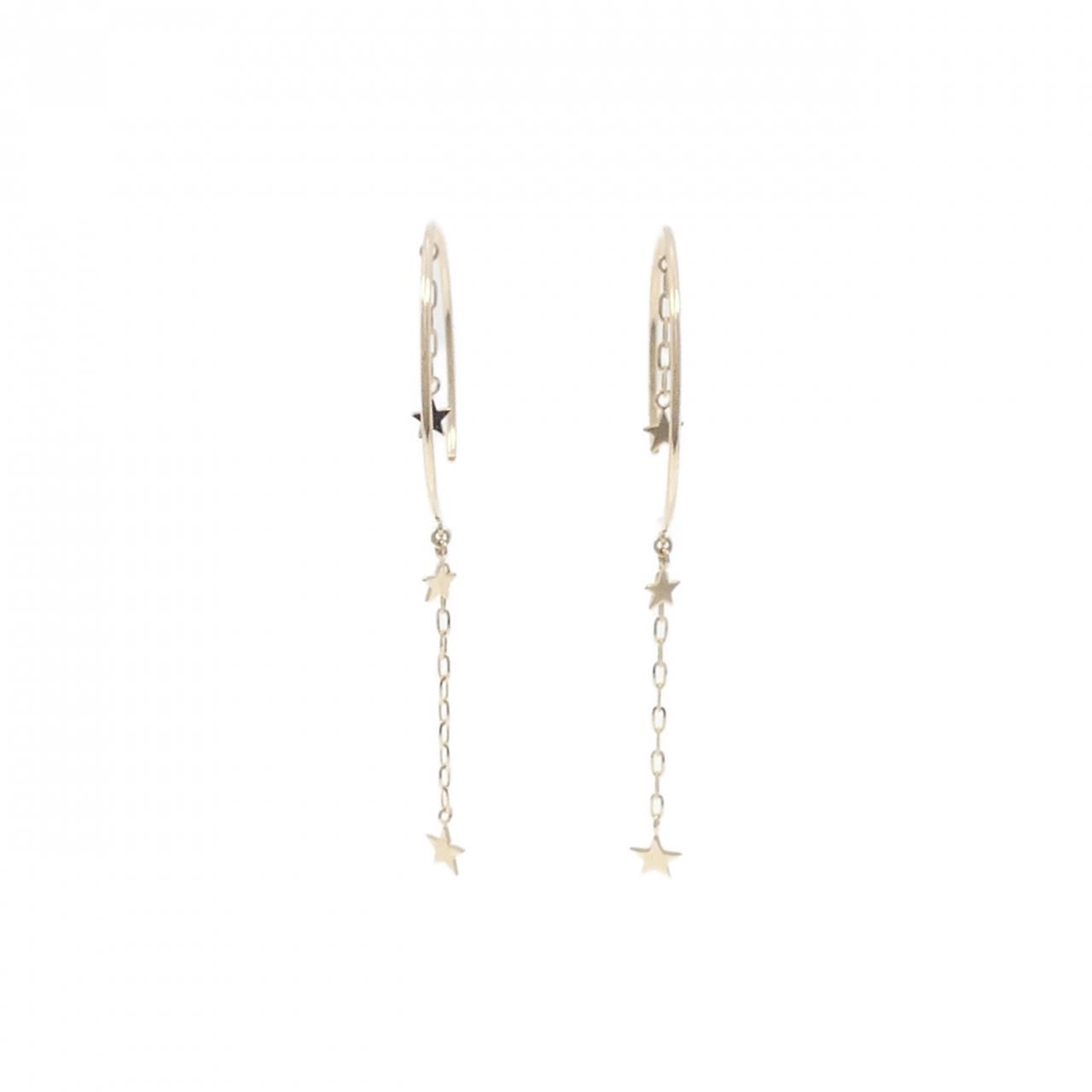 美品スタージュエリー　スターピアスk10YG  保存袋、ケース付き スタージュエリー K10YG ピアス 美品スタージュエリー スターピアス