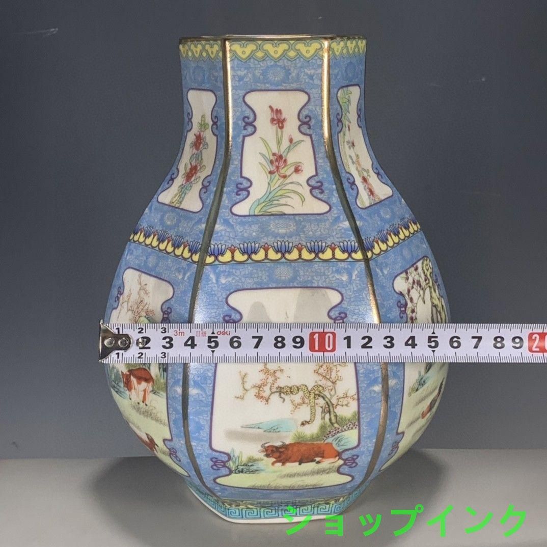 パステル仕女人物六方徳利 茶壺 景徳鎮 陶磁器 装飾品 現代工芸品 美術品 置物 パステル仕女人物六方徳利 茶壺 景徳鎮 陶磁器 装飾品 現代工芸