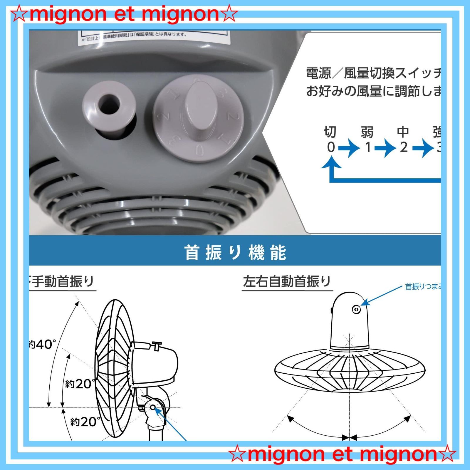 左右自動首振り