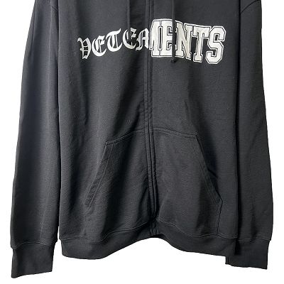 ヴェトモン ベトモン VETEMENTS ロゴ 切り替え スウェット フルジップ 