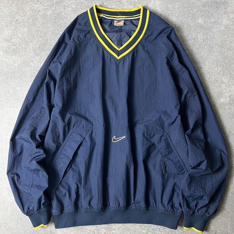 90s NIKE ナイキ プルオーバーナイロンジャケット黒 センタースウォッシュ 楽天市場】90s □ ナイキ ライナー付き プルオーバー ナイロン