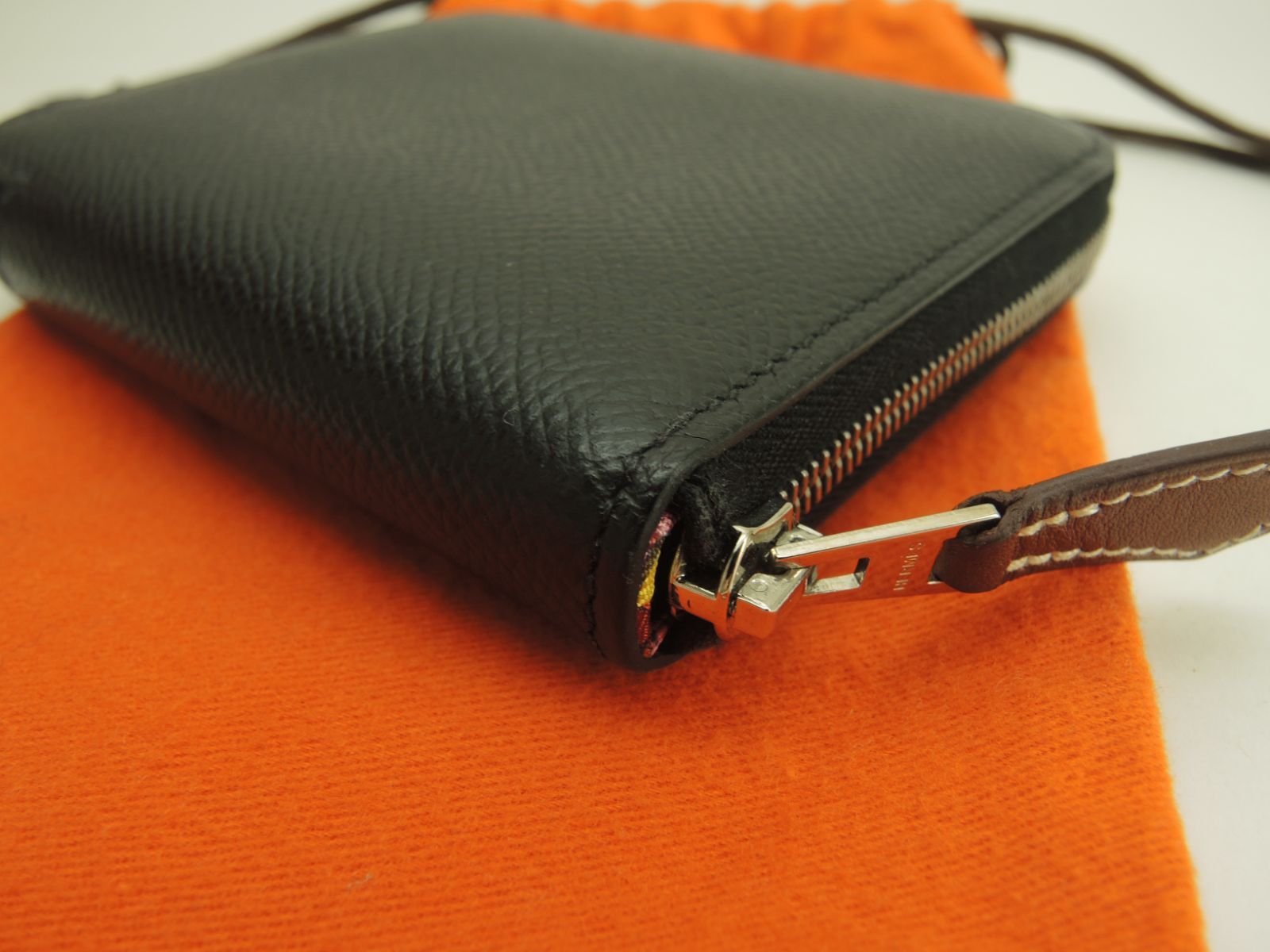 HERMES アザップ シルクイン コンパクトブラック 鑑定済み】 HERMS