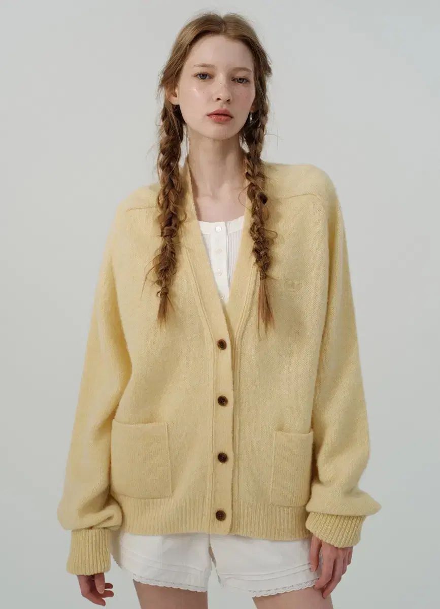 The Barnnet(ザ・バーネット) Yellow Saddle Shaggy 【CONTRAST】 Cardigan