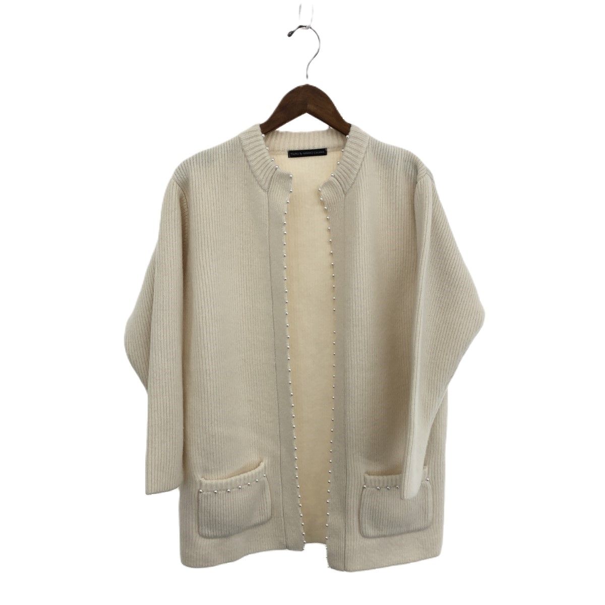 ツルバイマリコオイカワ パールカーディガン グレージュ 【公式通販】