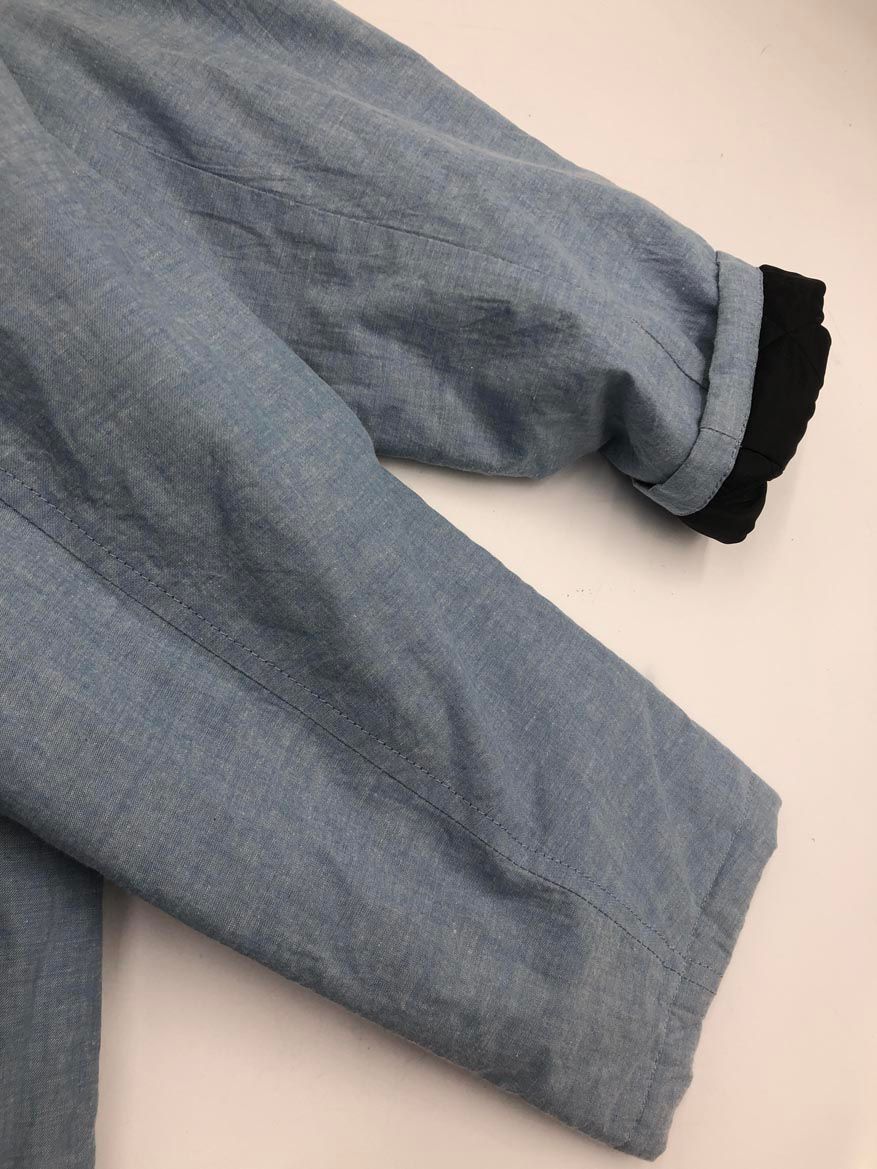 Yarmo ヤーモ YAR-20AW CO16 イギリス製 キルティング 中綿ロング コート sizeF ライトブルー レディース GULLKHAN_COM