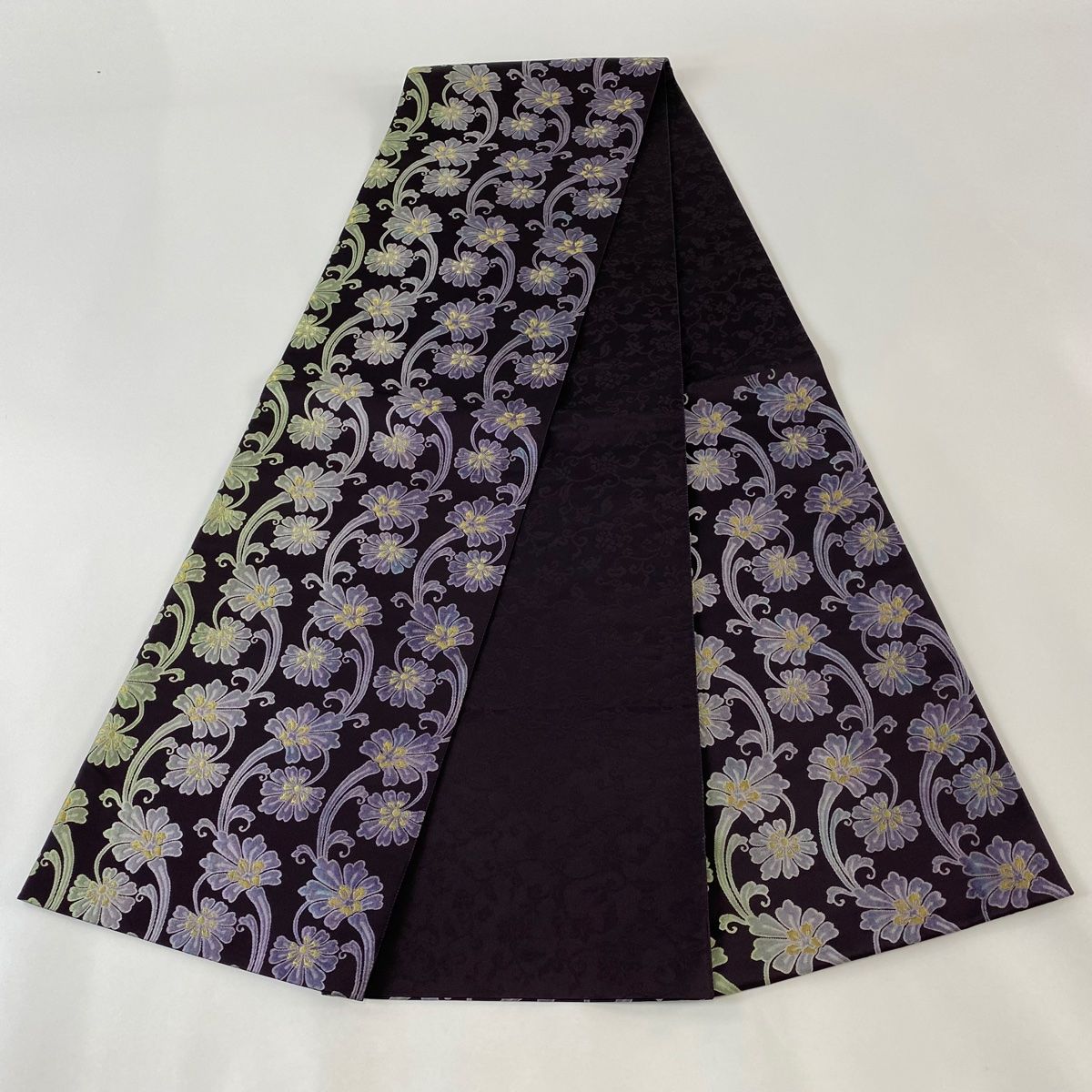 袋帯 美品 名品 草花 金糸 濃紫 六通 正絹 【中古】 - メルカリ