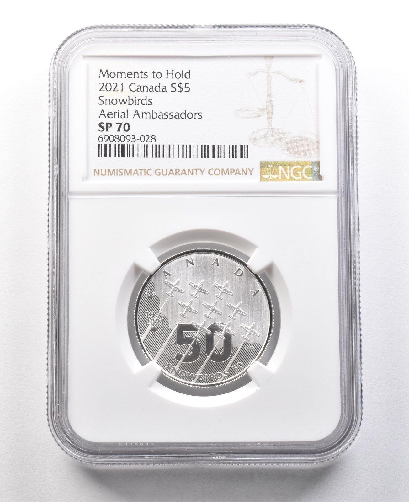 2021年カナダ5ドルシルバースノーバーズエアリアルアンバサダーSP70NGC