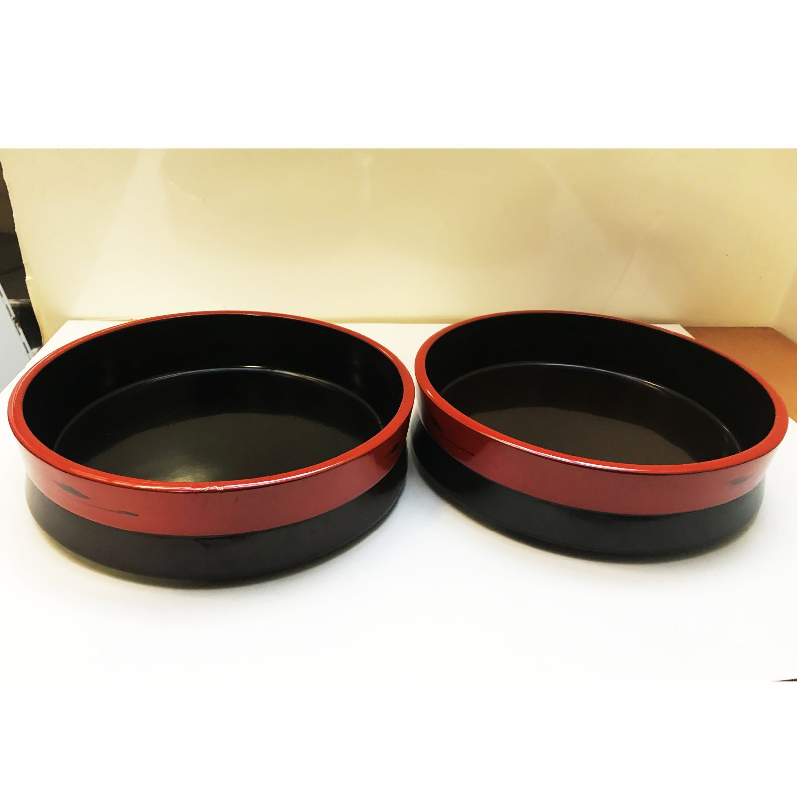 昭和の寿司桶】木製漆塗り・くり物・糸まき（2色）・7寸桶（1人前