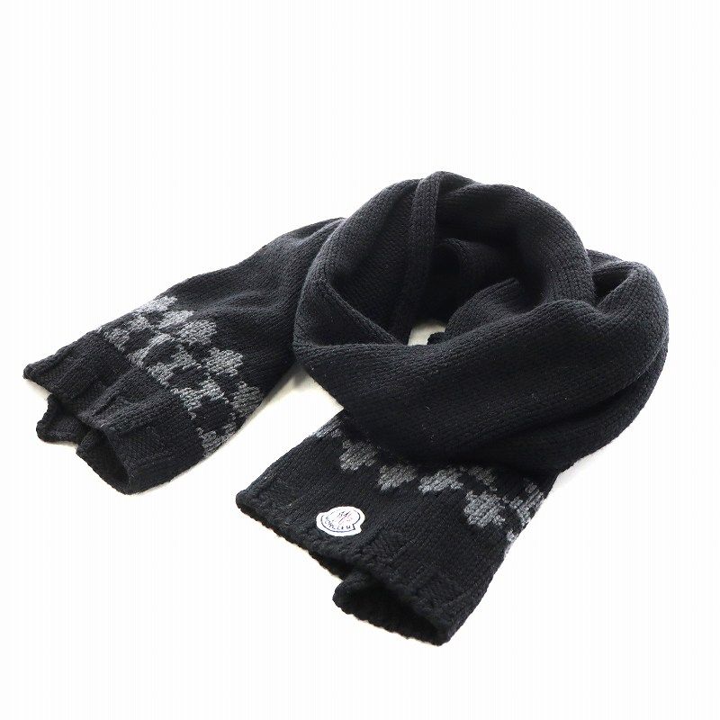 MONCLER モンクレール グレー マフラー ウール MONCLER モンクレール