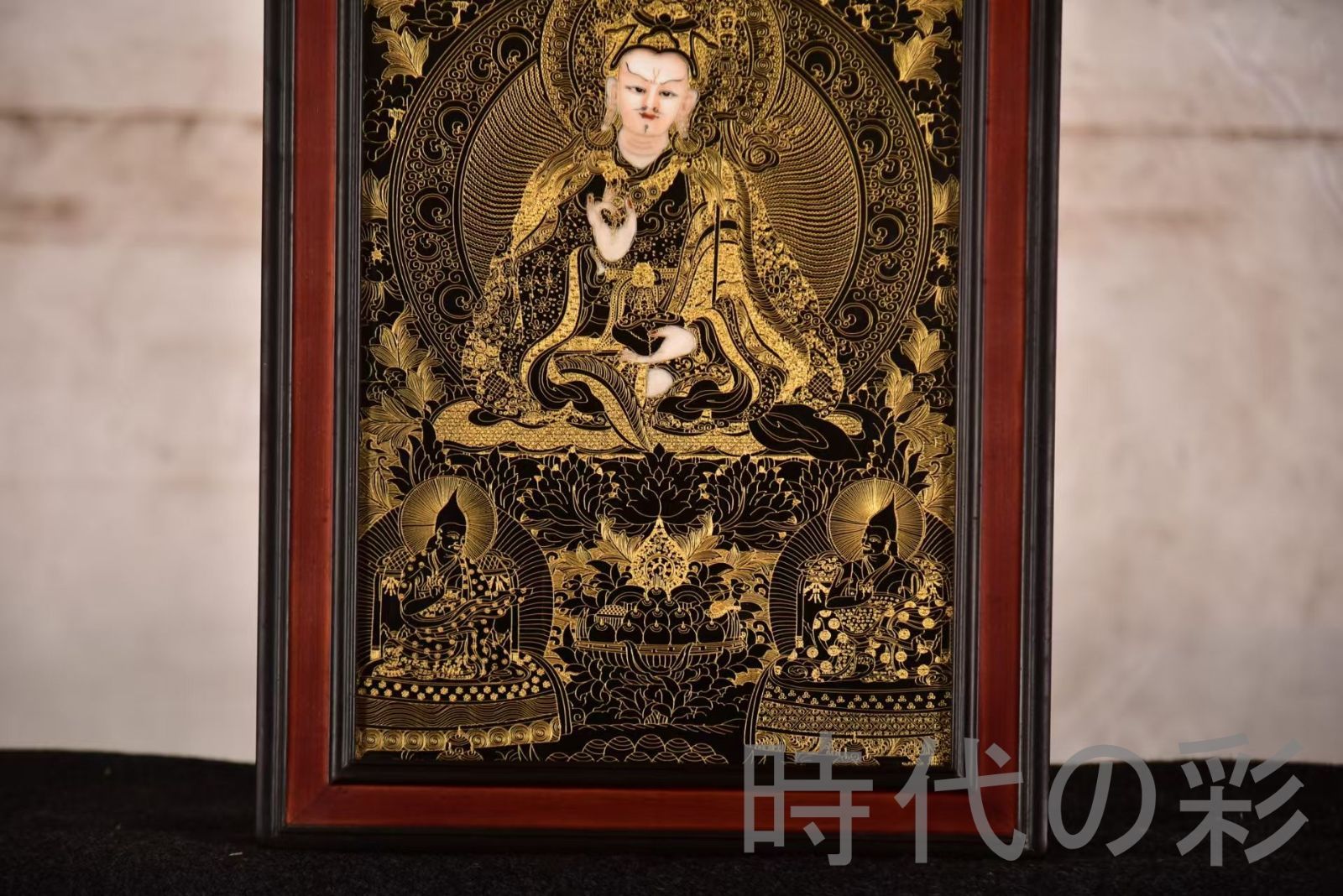 紅木枠 黑地工芸骨董