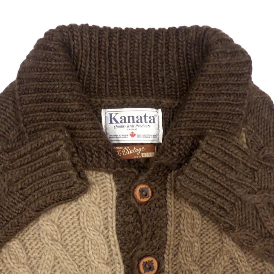 カウチン セーター kanata ニット M カナダ製 カナタ 茶 HN2056 - メルカリ