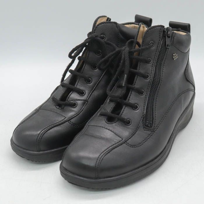フィンコンフォート スニーカー ミドルカット ブランド シューズ 靴 黒 レディース 3.5サイズ ブラック Finn Comfort 【中古】