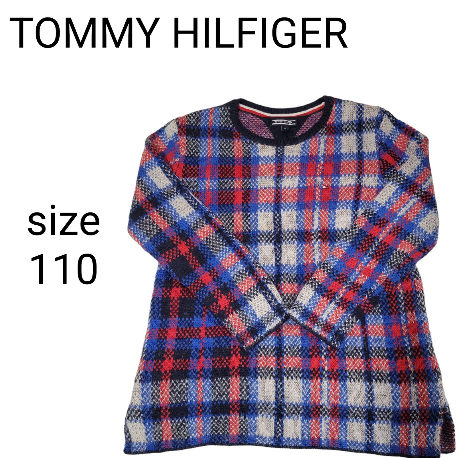 TOMMY HILFIGER トミーヒルフィガー ニット セーター 長袖 チェック柄 