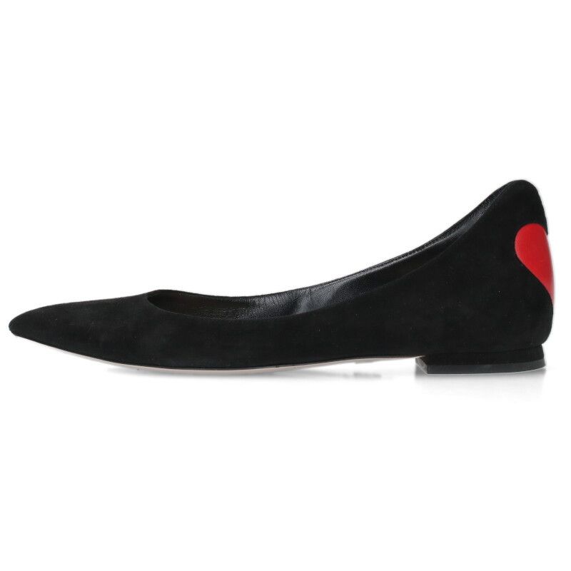 クリスチャンディオール サイズ:37 ハートレザーパッチスウェードパンプス 中古 BS99 クリスチャンディオール ハートレザーパッチスウェードパンプス