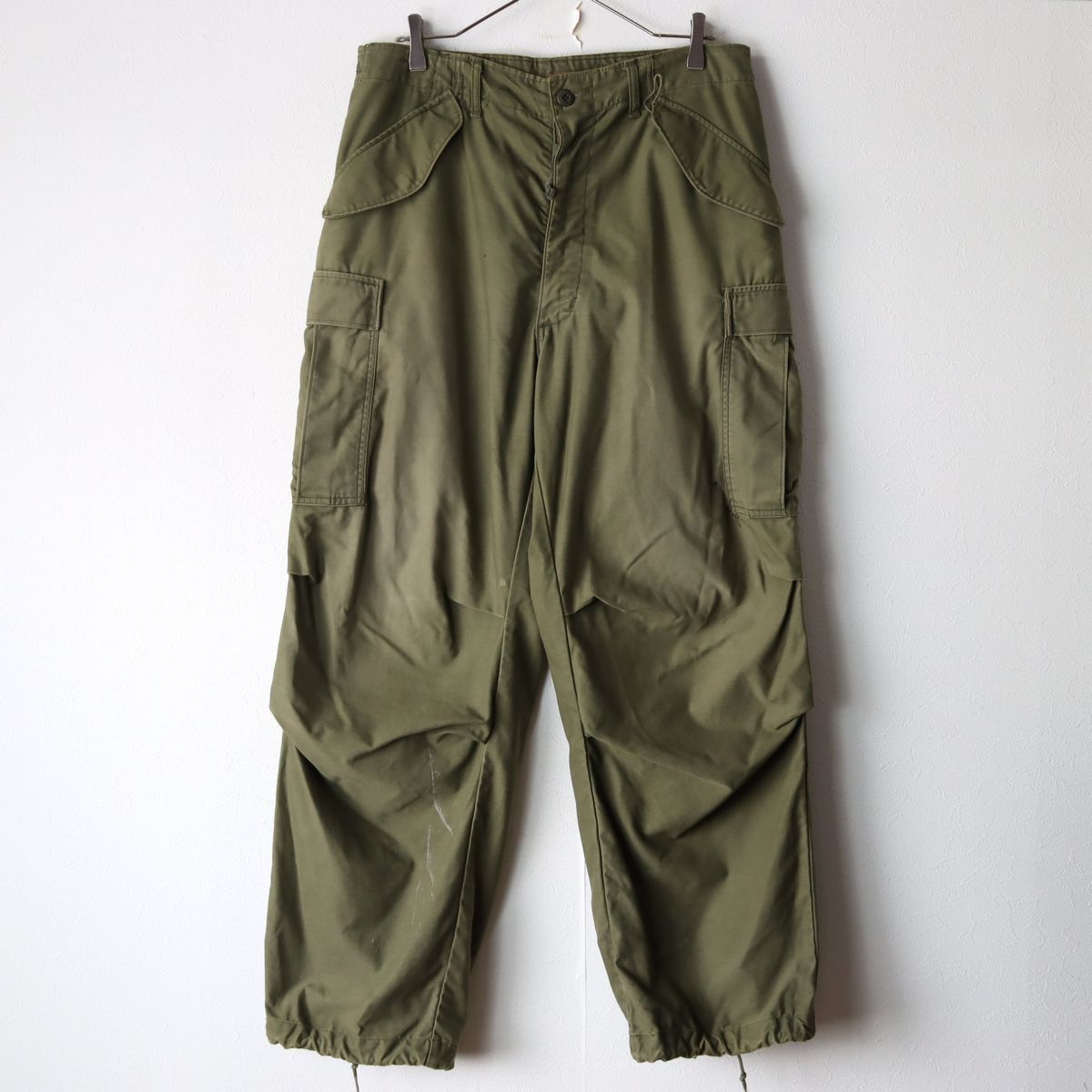 50s US ARMY M-45 コットンカーキチノトラウザー　カーゴパンツ 50's US ARMY M-45 KHAKI COTTON TROUSERS【W27 程度】,USED