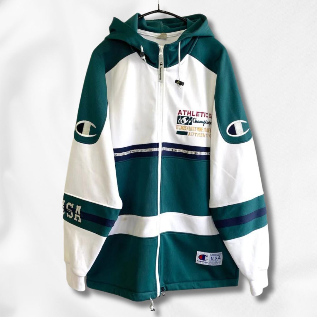 Champion チャンピオン 90's トラックジャケット フード付き レトロ