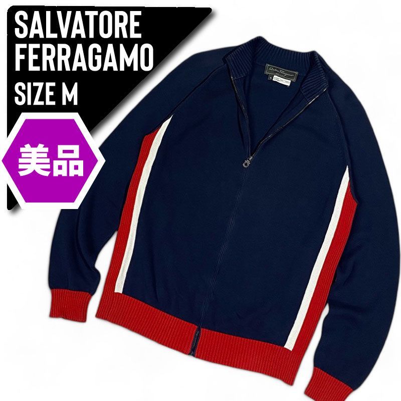 ⭐️美品　Salvatore Ferragamo フェラガモ　ニットジャケット⭐️ 美品】サルヴァトーレフェラガモ ニット ジャケット ダーク