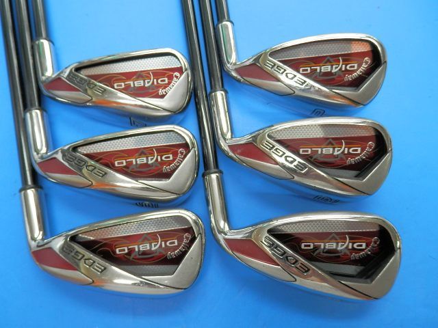 アイアンセット 即決 Ｒ３７ キャロウェイ ディアブロ エッジ レッド DIABLO EDGE I-75G Ｒ ５‐９Ｉ Ｐ ２５度 ６本セット 3227