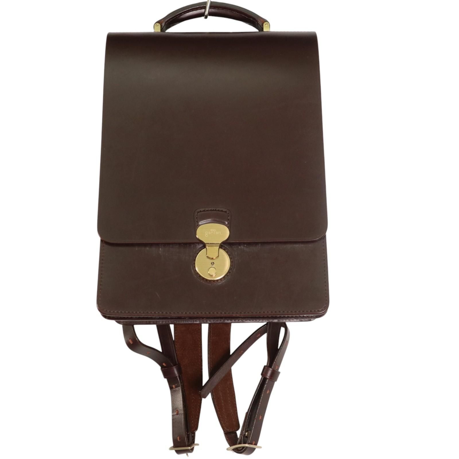 レア✨ genten　リュック　バックパック　レザー　ポケット　ヴィンテージ感 ゲンテン / genten レザーリュック / バックパック【中古