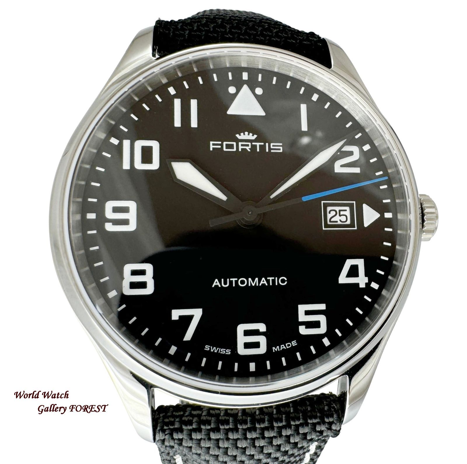 フォルティス FORTIS パイロット クラシック デイト 902.20.41LP 自動巻き メンズ腕時計 Sランク