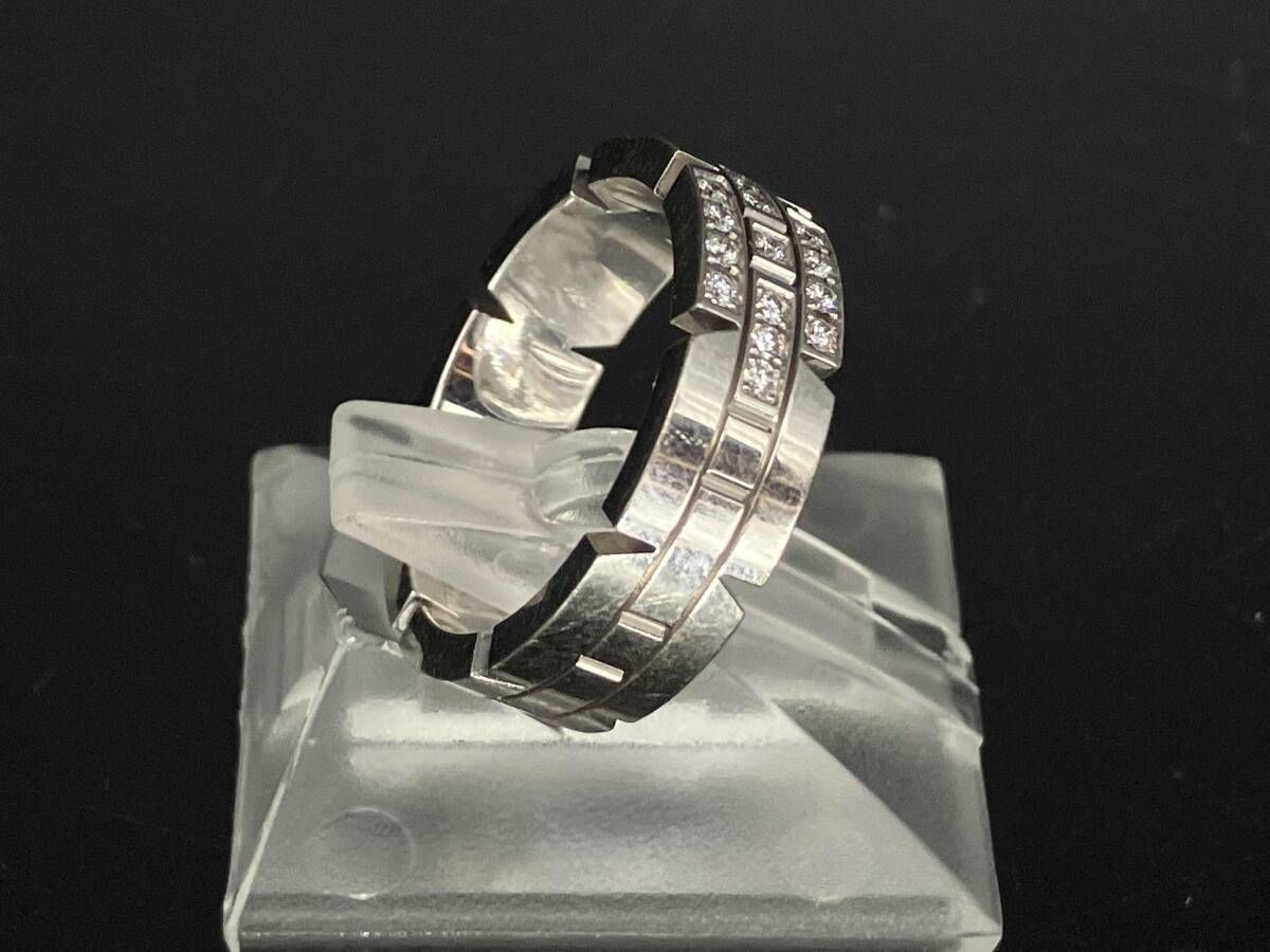 カルティエ タンクフランセーズ ダイヤ リング 750(WG) カルティエ