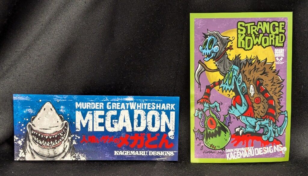 Kagemaru Designs メガどん 墓場の画廊 クリアブルー成型 ソフビ