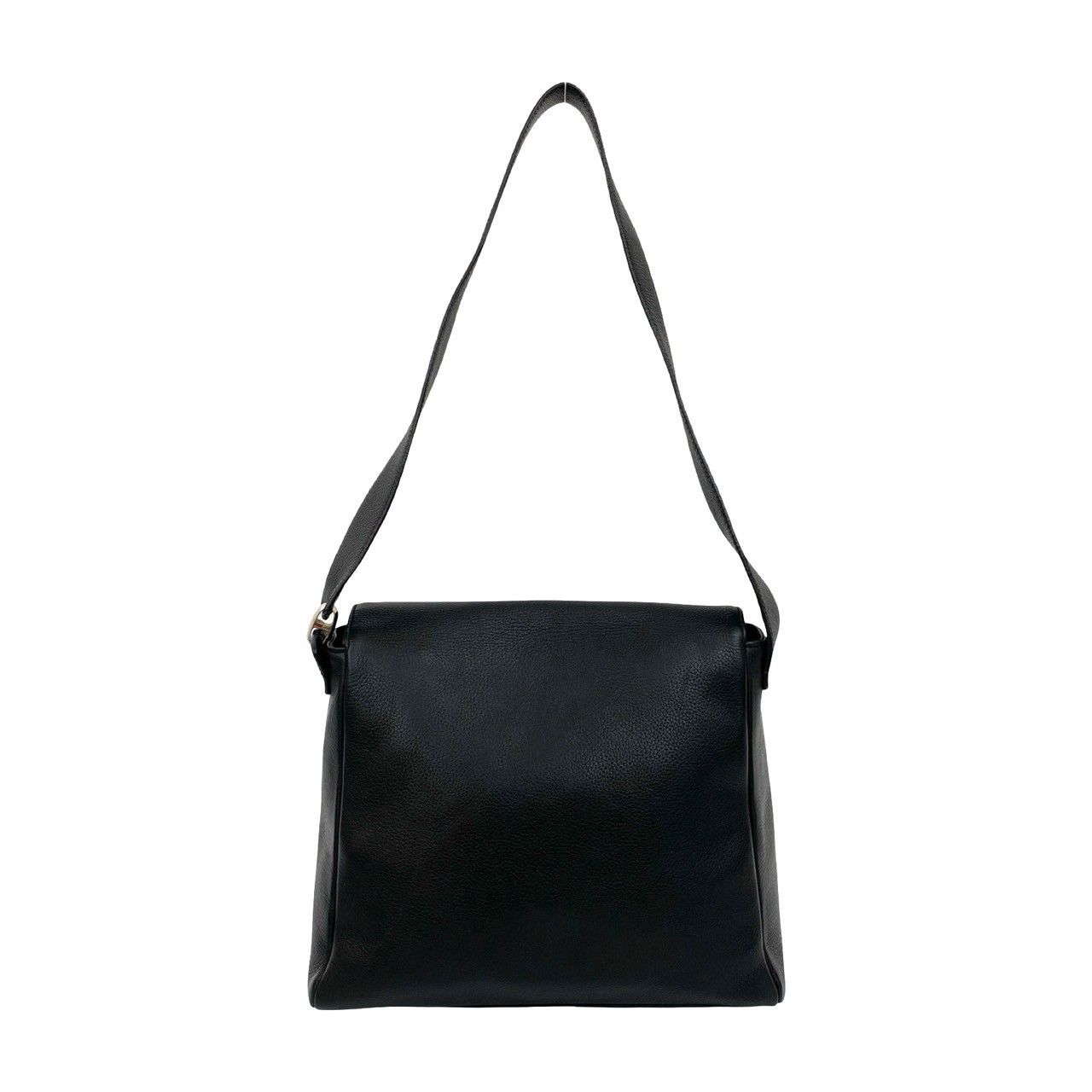 美品】LOEWE ロゴ型押しレザーハンドバッグ ブラック